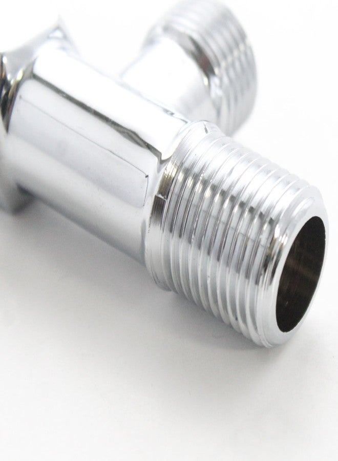 KINIK Chrome Plated Brass Tee Fitting Coupling with Male and Female Thread Connector Adapter (1/2 Inch) - Durable T-Type Pipe Connector for Water, Plumbing, and Industrial Applications - Image 2